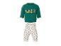 Groene top met lange mouwen met Mickey en Friends-print en een broek met patroon.