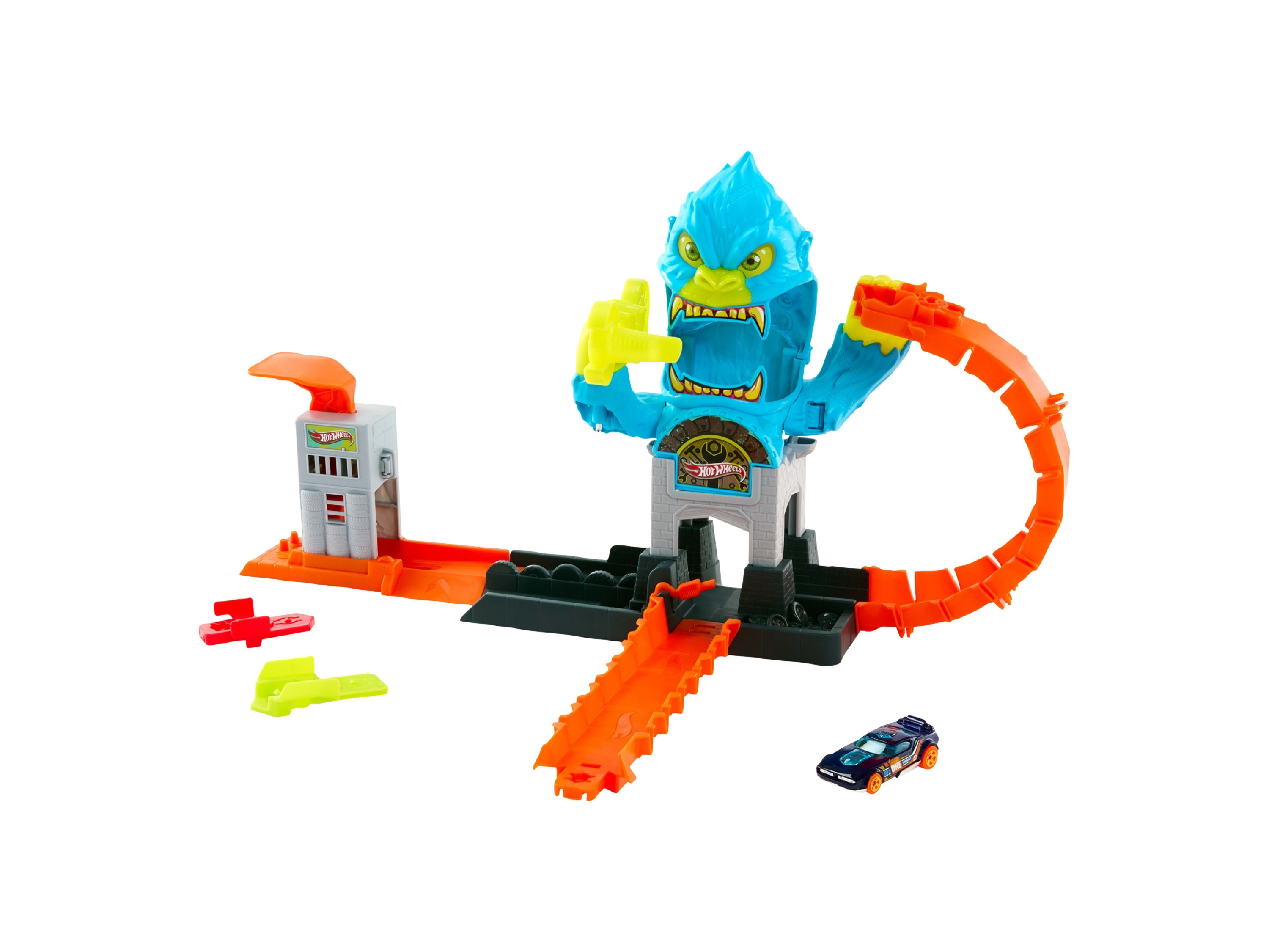 Hot Wheels City Gorilla Aanval speelset en speelgoedauto