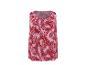 Roze mouwloze top met rode palmbladprint