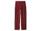 Bordeauxrode wijde broek met plooien