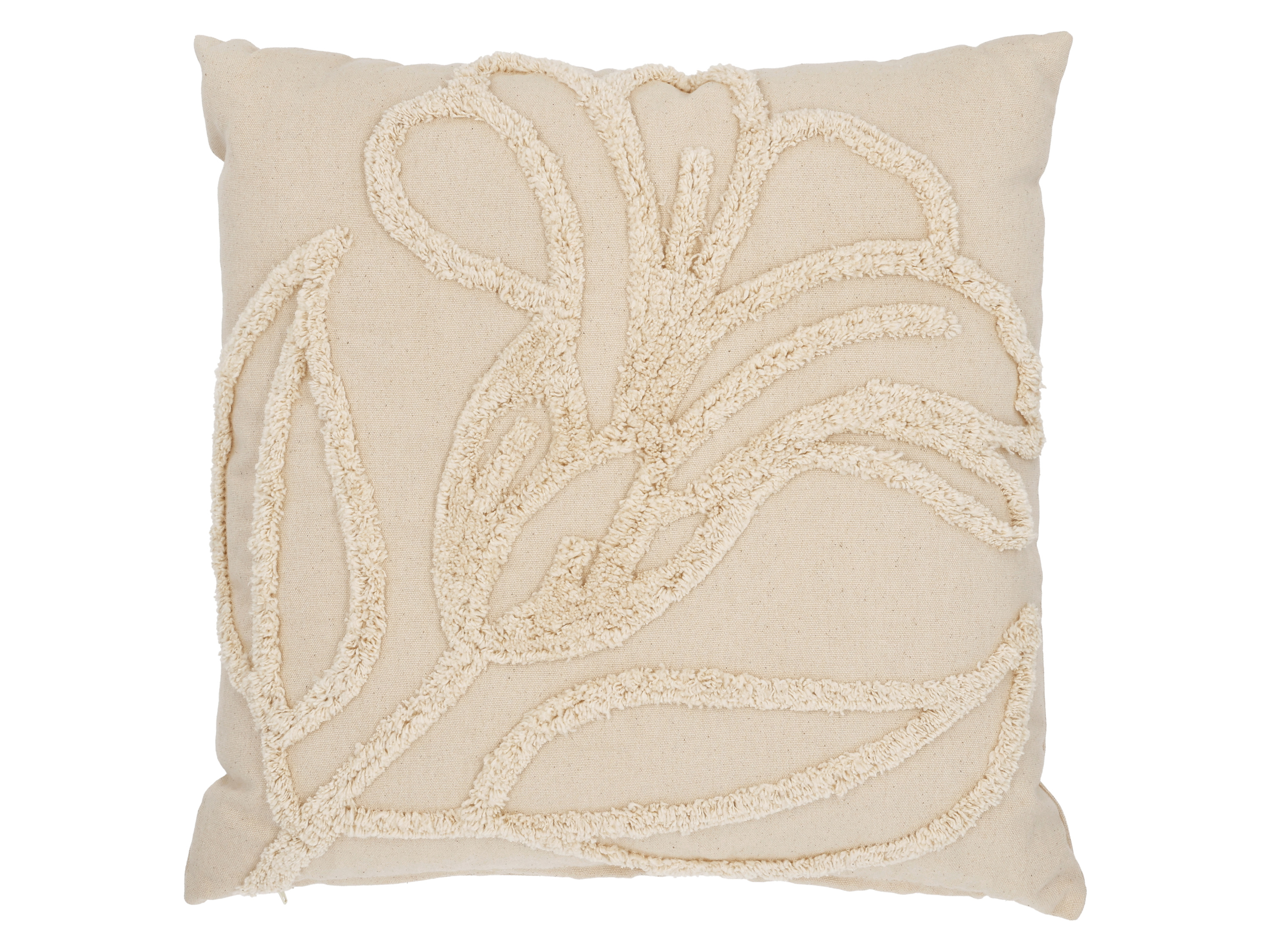 LIVARNO Sierkussen 45 x 45 cm (Bloemen/beige)