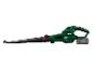 Groene en zwarte draadloze bladblazer met accu