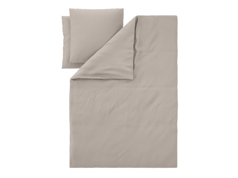 Beige beddengoedset met dekbedovertrek en twee kussenslopen