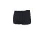 Zwarte geribbelde boxershort met elastische tailleband met merknaam.