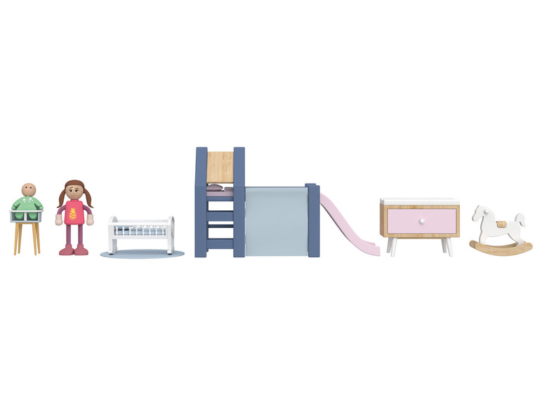Ga naar volledige schermweergave: Playtive Houten poppenhuis-meubels / poppen - afbeelding 6
