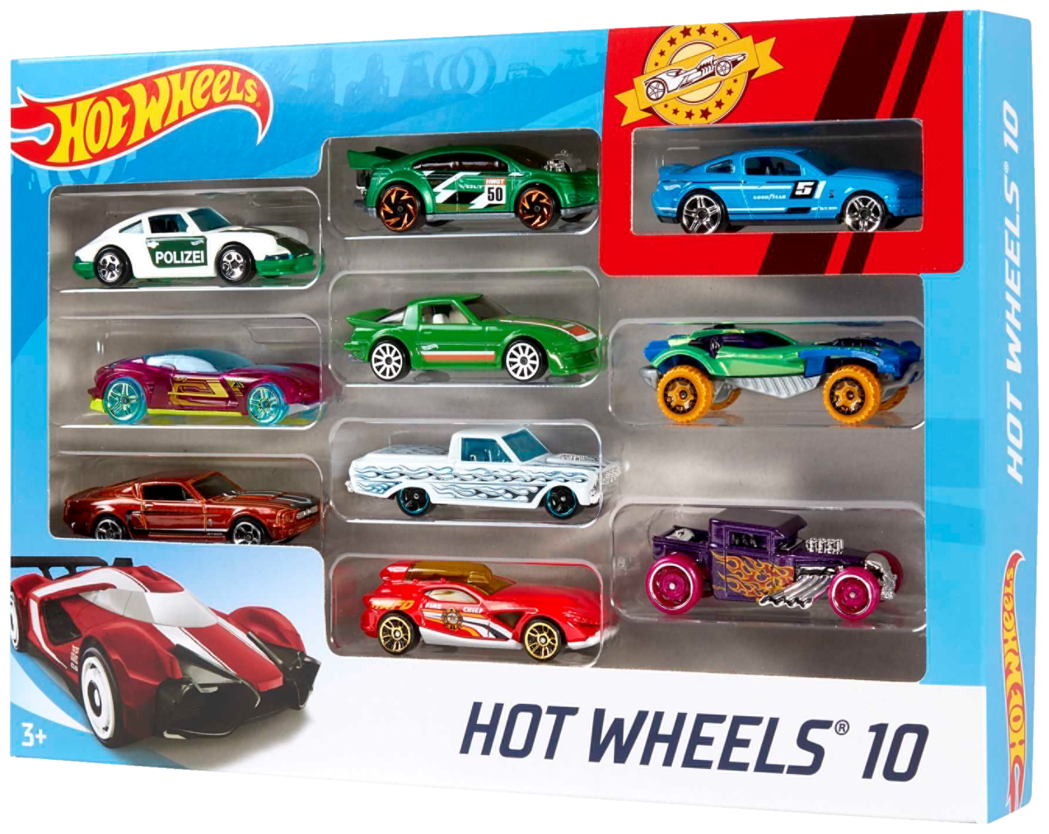 HOT WHEELS Speelgoedauto's, 10-delig