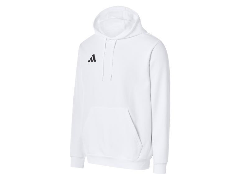 Witte hoodie met een zwart logo op de borst