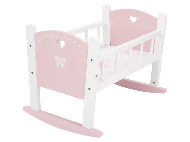 Houten speelgoed poppenwieg of poppenwagen