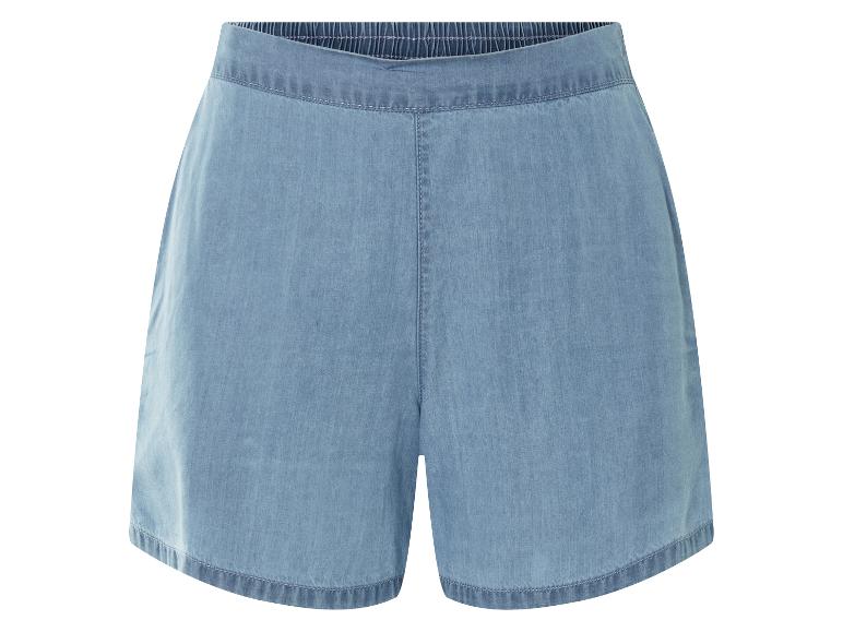 Lichtblauwe denim shorts, casual fit.