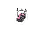 Roze met zwarte poppenschommel van BAYER DESIGN.