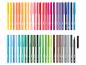Een set van 48 Crelando viltstiften in diverse kleuren, gerangschikt in twee rijen.