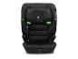 Zwart kinderautostoeltje met groene details en de tekst 'Flux Isofix eXT'.
