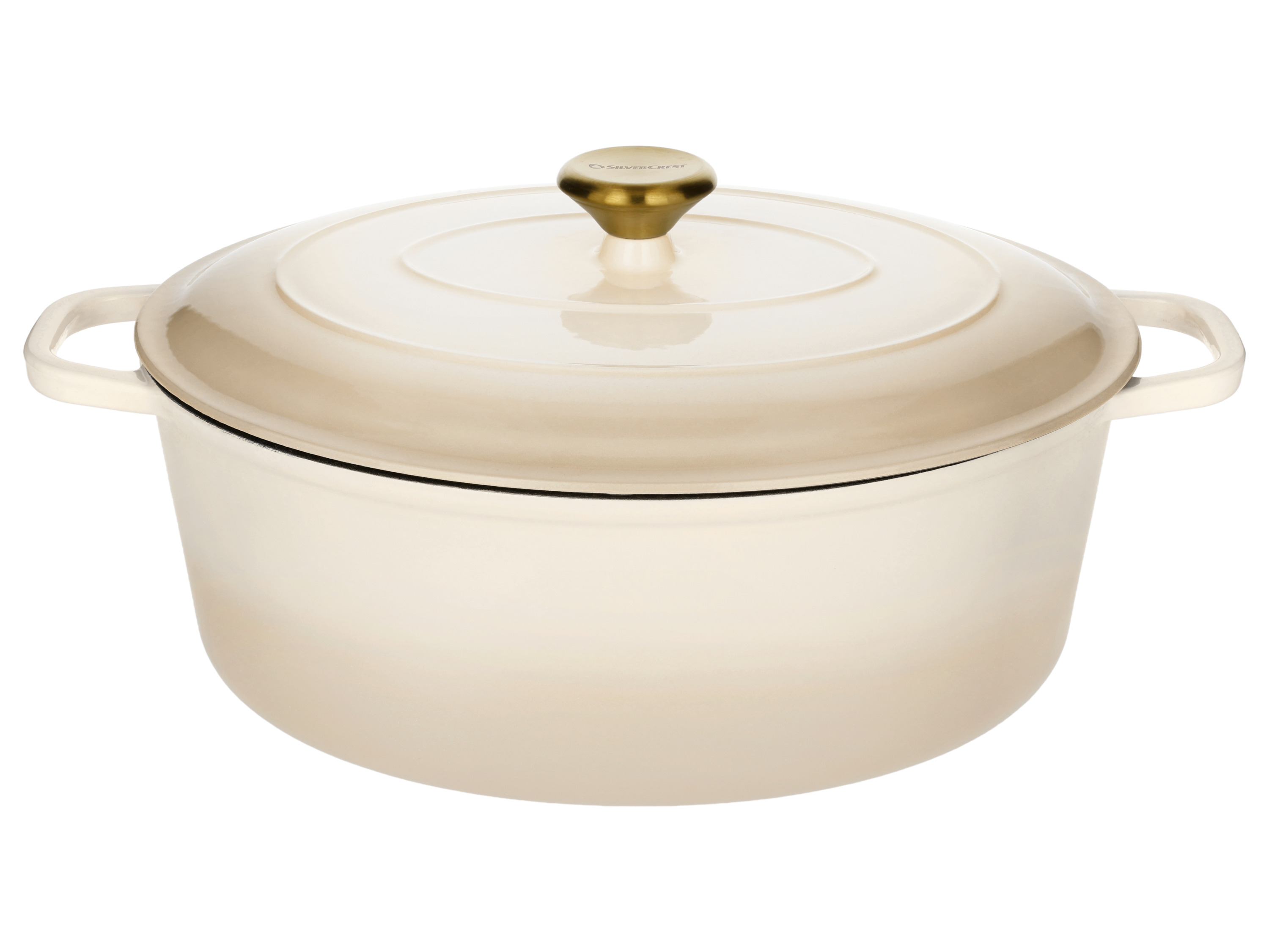 SILVERCREST Gietijzeren braadpan, Ø35 cm (Beige)