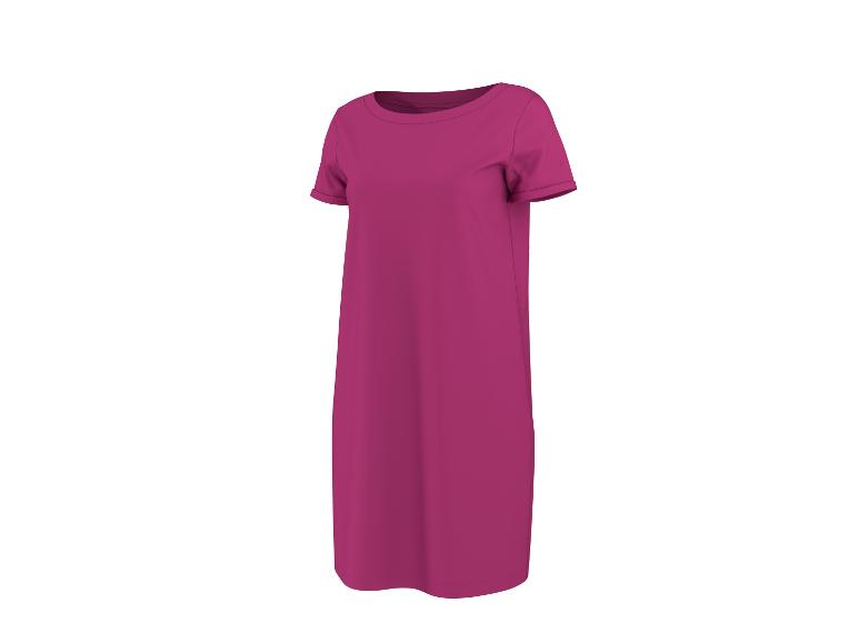 Fuchsia jurk met korte mouwen