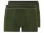 Twee paar groene boxershorts.