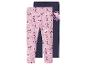 Twee Peppa Pig leggings: één roze met eenhoornprint, één marineblauw met Peppa Pig-logo.