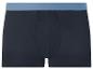 Donkerblauwe herenboxershort met lichtblauwe tailleband.