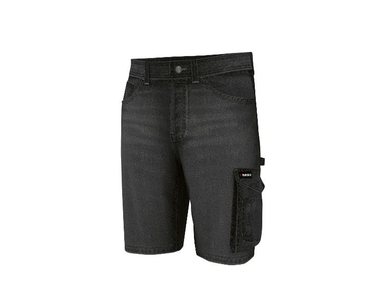 PARKSIDE werkshorts, zwarte denim shorts met zijzak