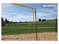 Een Schildkröt volleybalnet op een zandveld.