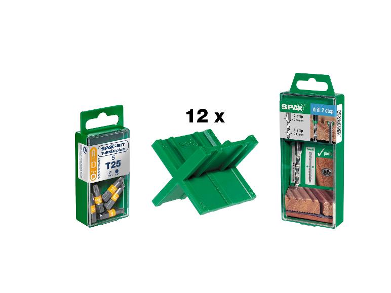 Set T-STAR plus T25 bits en een tweetraps houtboor, met groene houder