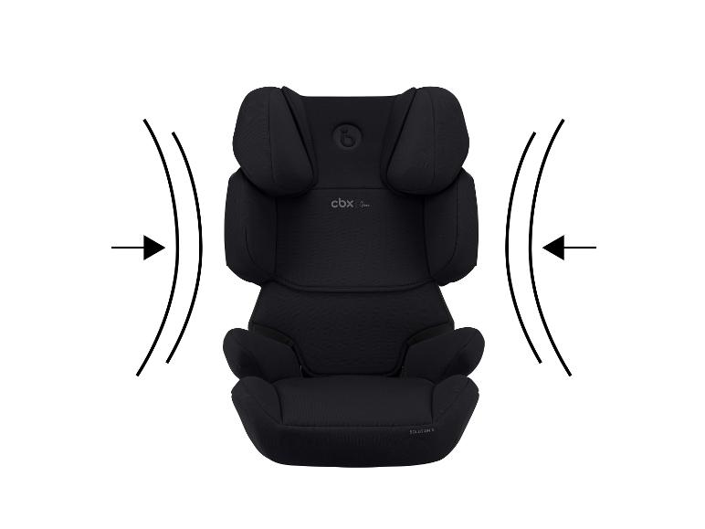 Zwart CBX Solution X kinderzitje met zijdelingse bescherming.