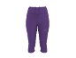 Paarse sportcapri voor dames met trekkoord in de taille.