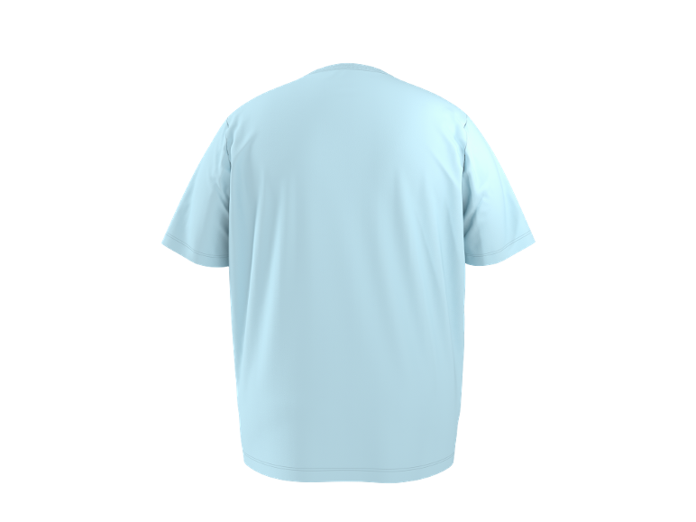 Lichtblauw T-shirt, achterkant