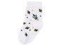 Witte sok met raket en planeet print.