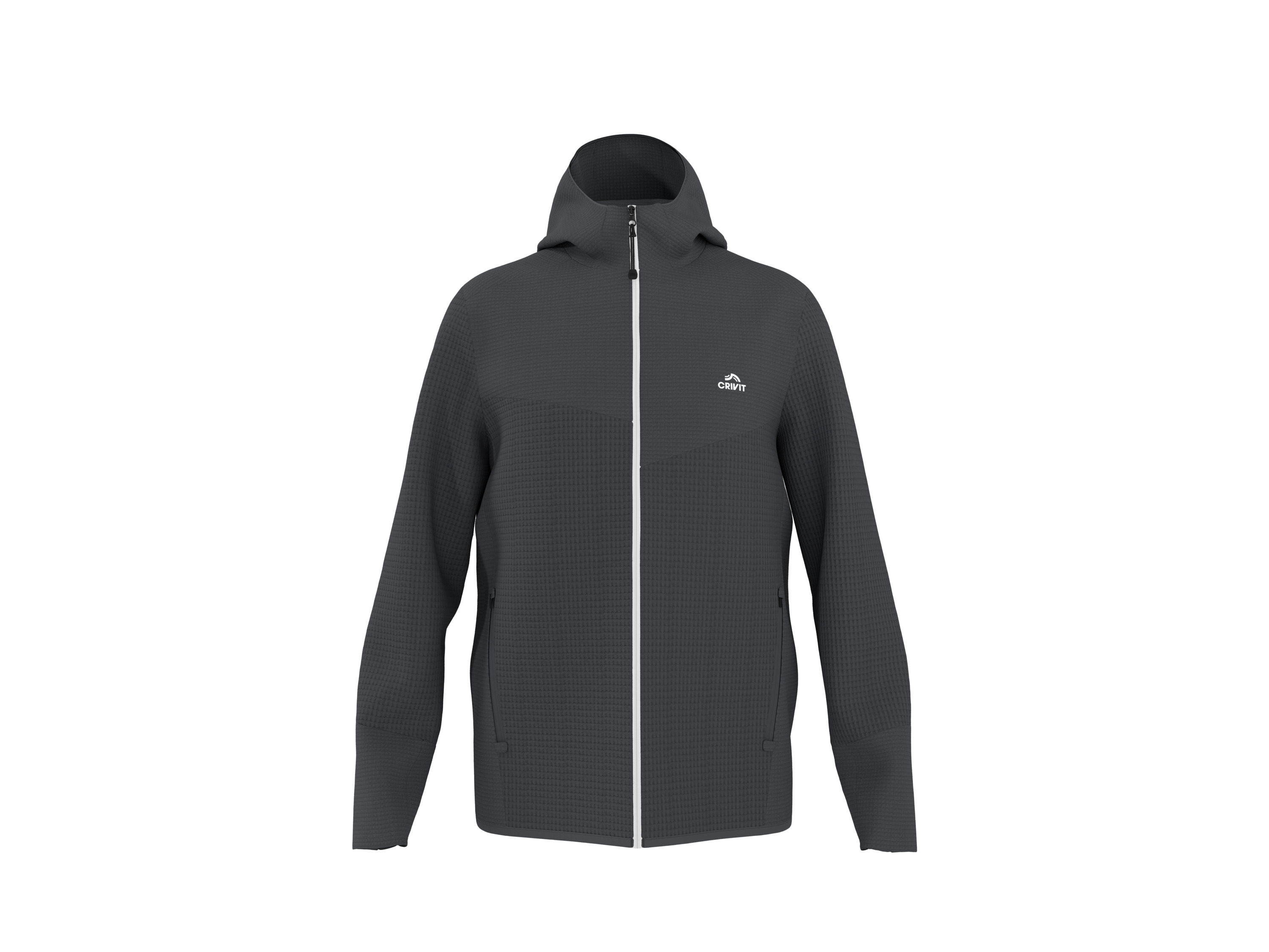 CRIVIT Heren sportjack met powerstretch (Grijs, XL)