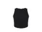 Zwarte geribbelde mouwloze crop top