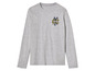 Een grijs longsleeve shirt met NY print.