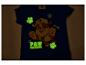 Blauw Paw Patrol T-shirt met Rubble, lichtgevende pootafdrukken en tekst.