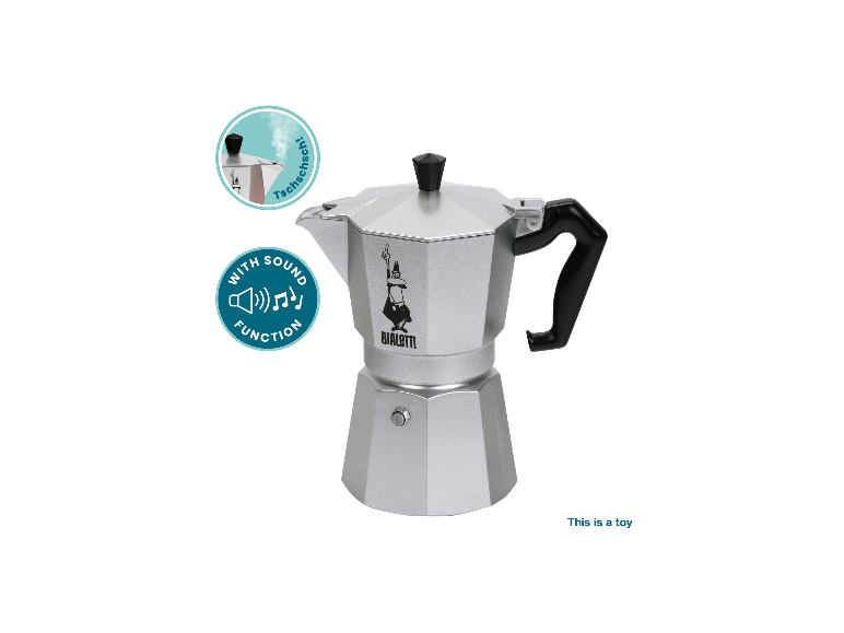 KLEIN Bialetti speelgoed-espressopot met geluidsfunctie