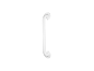 Witte plastic handgreep voor de badkamer.