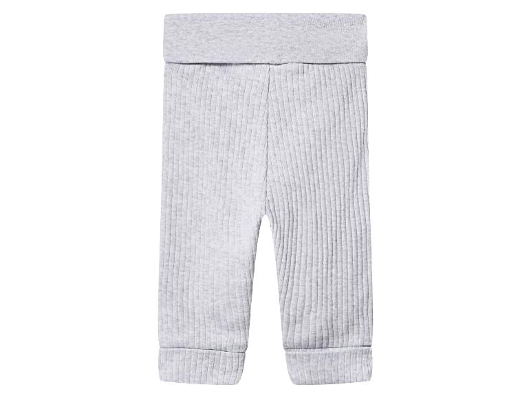 Grijze geribbelde baby legging