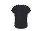 Zwart T-shirt met korte mouwen en ronde hals, achterkant