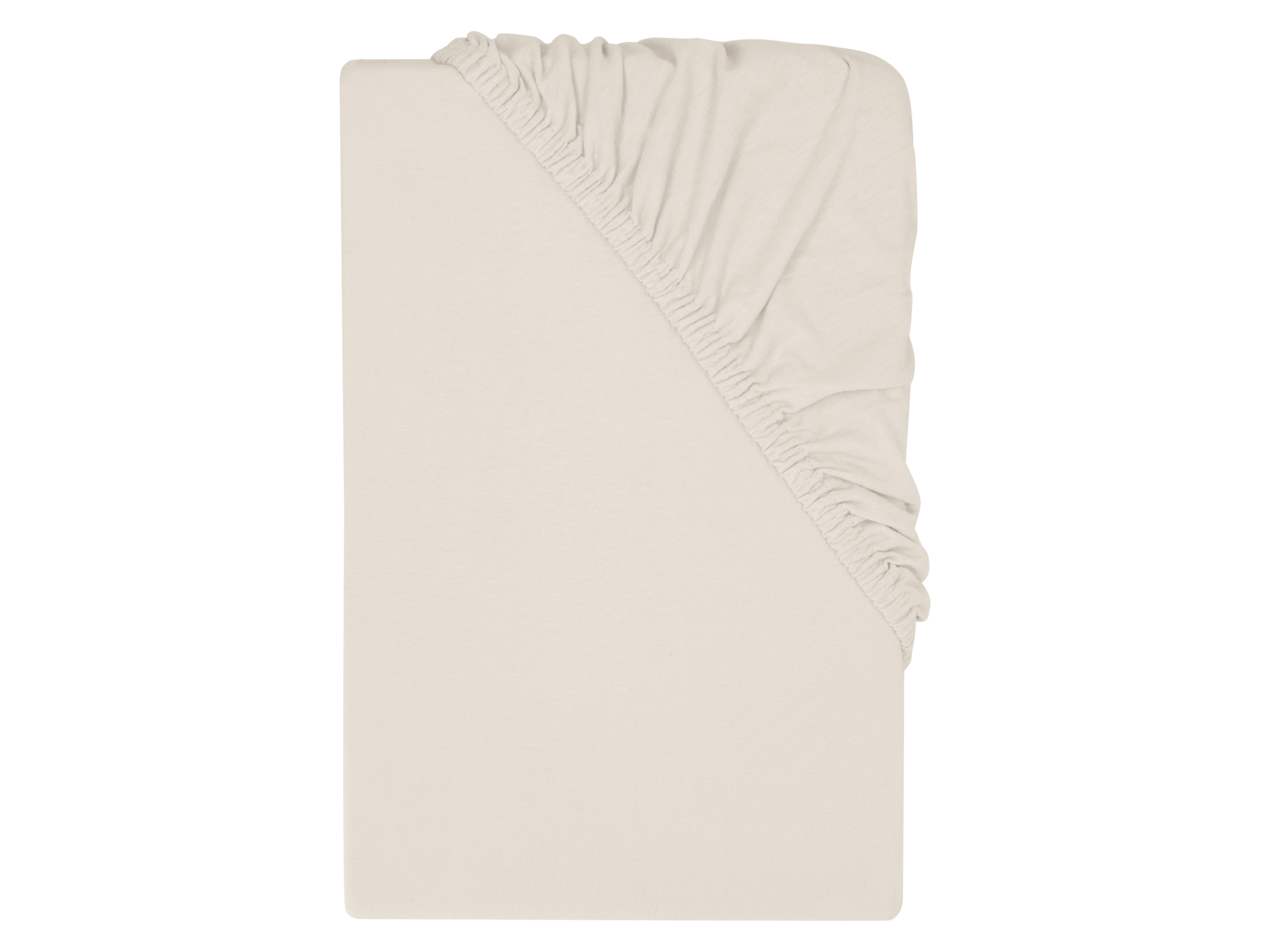 LIVARNO Jersey hoeslaken, 90-100 x 200 cm (Zandkleurig)