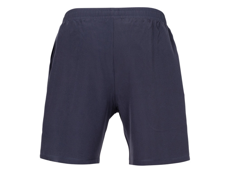 Donkerblauwe sport shorts met elastiek.