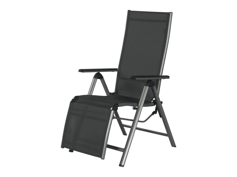 Ga naar volledige schermweergave: LIVARNO home Aluminium relaxstoel Houston zilver /grijs - afbeelding 1