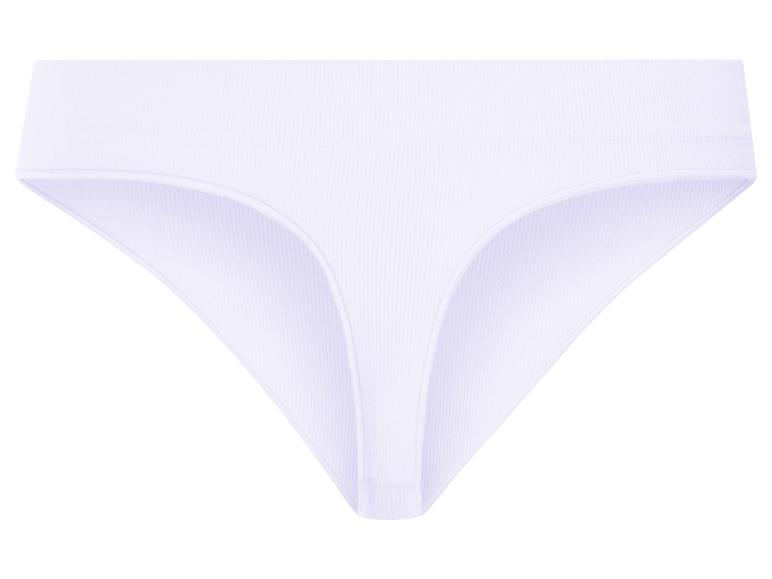 Witte geribbelde slip.