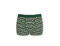 Groene herenboxershort met een feestelijk winters patroon.