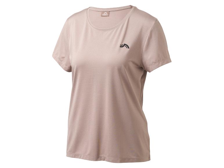 Lichtbruin sport T-shirt met korte mouwen en ronde hals