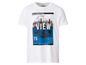 Wit T-shirt met print van Chicago skyline.