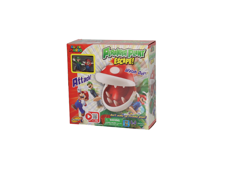 Piranha Plant Escape bordspel met videogamekarakterfiguren.