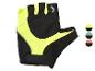 Korte fiets handschoenen, neon en zwart.