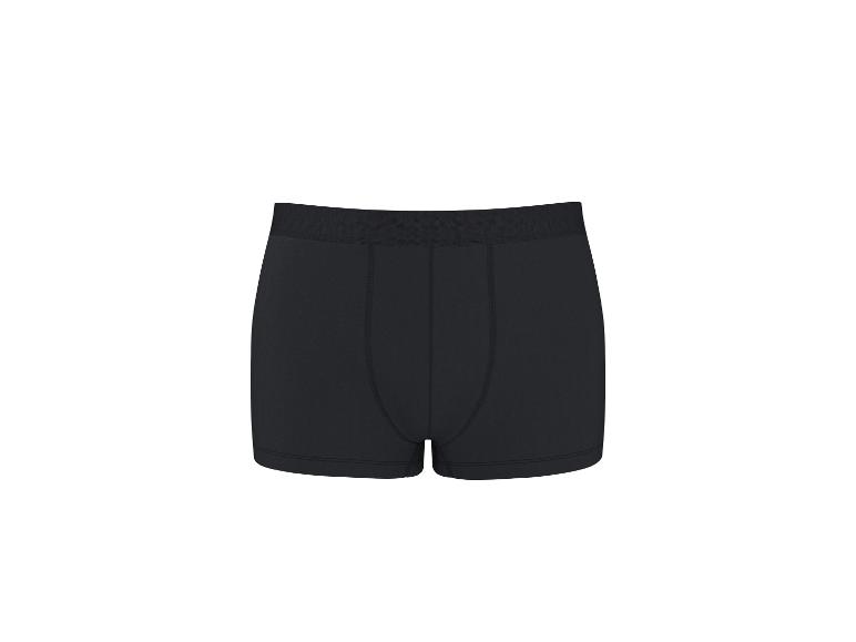 Zwarte herenboxershort, vooraanzicht.