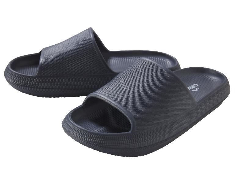 Carilo slippers, donkerblauw, dikke zool.