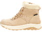 Beige waterdichte winterlaars met imitatiebont voering en gestructureerde zool.