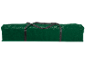 Groene opbergtas met zwarte handvatten, ideaal voor kerstbomen of lange voorwerpen.