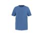 Blauw heren T-shirt met korte mouwen en ronde hals.